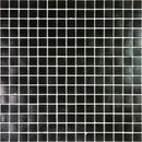 Space Black Glossy Squares Glass Pool Tile