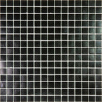 Space Black Glossy Squares Glass Pool Tile