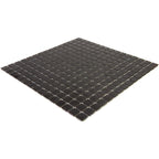 Space Black Squares Glass Pool Tile | Tile Club