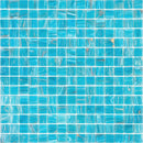 Sparkling Bright Blue & Gold Mixed Squares Glass Pool Tile Sample