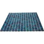 Sparkly Midnight Teal Squares Glass Pool Tile | Tile Club