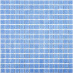 Speckled Periwinkle Blue Squares Glass Pool Tile