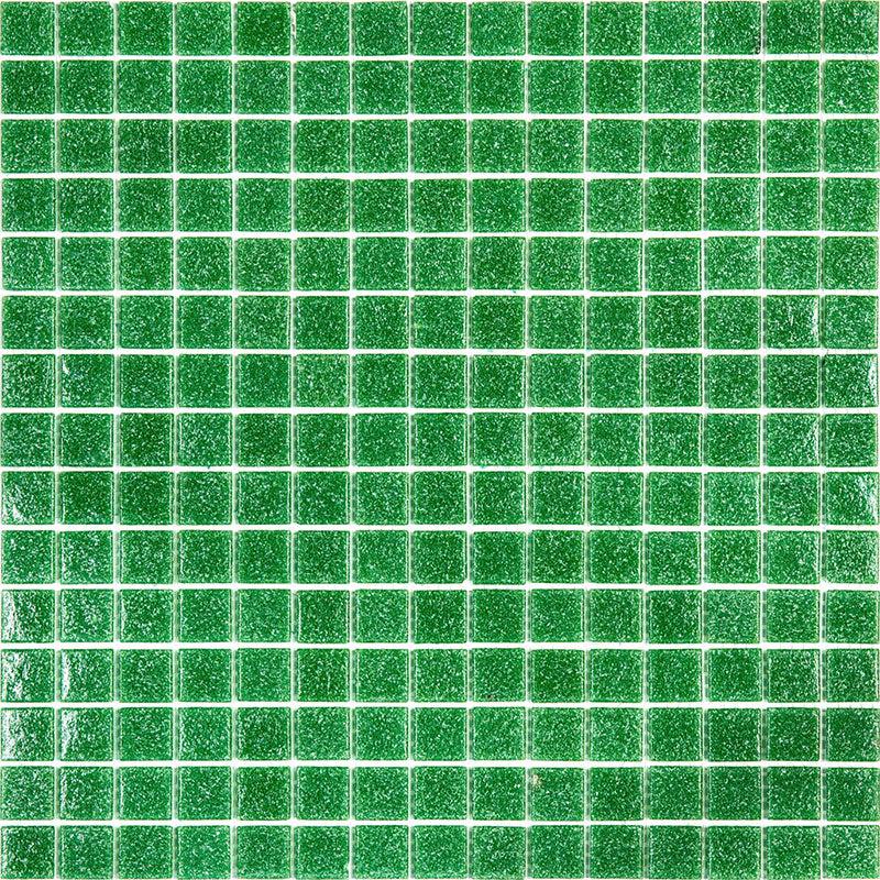 Speckled Emerald Green Squares Glass Pool Tile | Tile Club