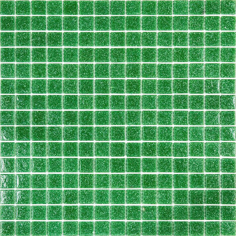 Speckled Emerald Green Squares Glass Pool Tile | Tile Club