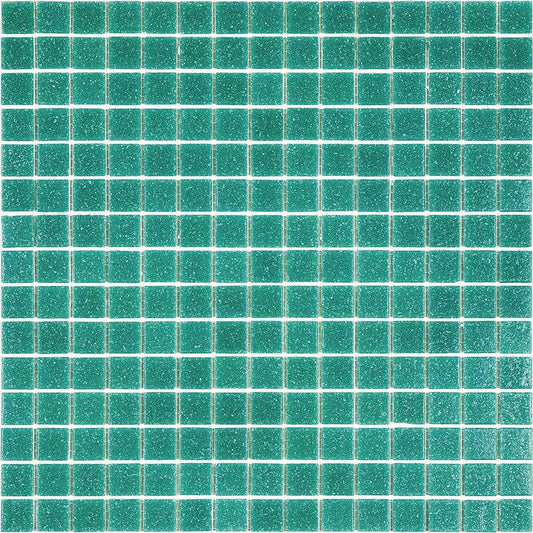 Speckled Jade Green Squares Glass Pool Tile