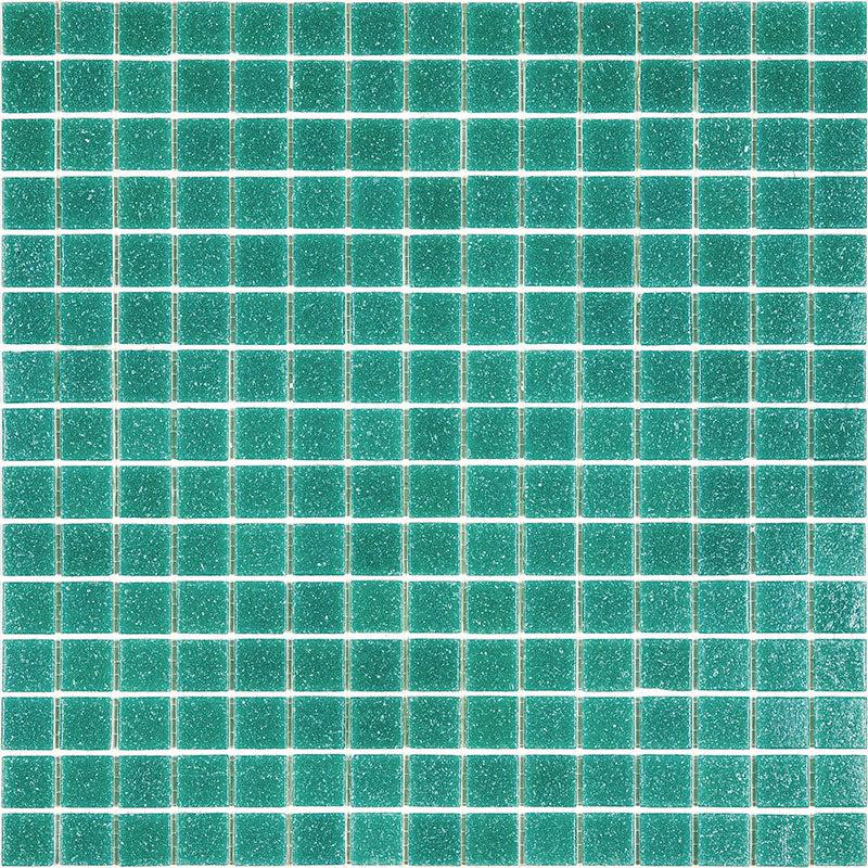 Speckled Jade Green Squares Glass Pool Tile