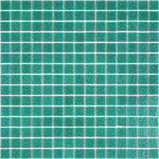 Speckled Jade Green Squares Glass Pool Tile