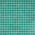 Speckled Jade Green Squares Glass Pool Tile
