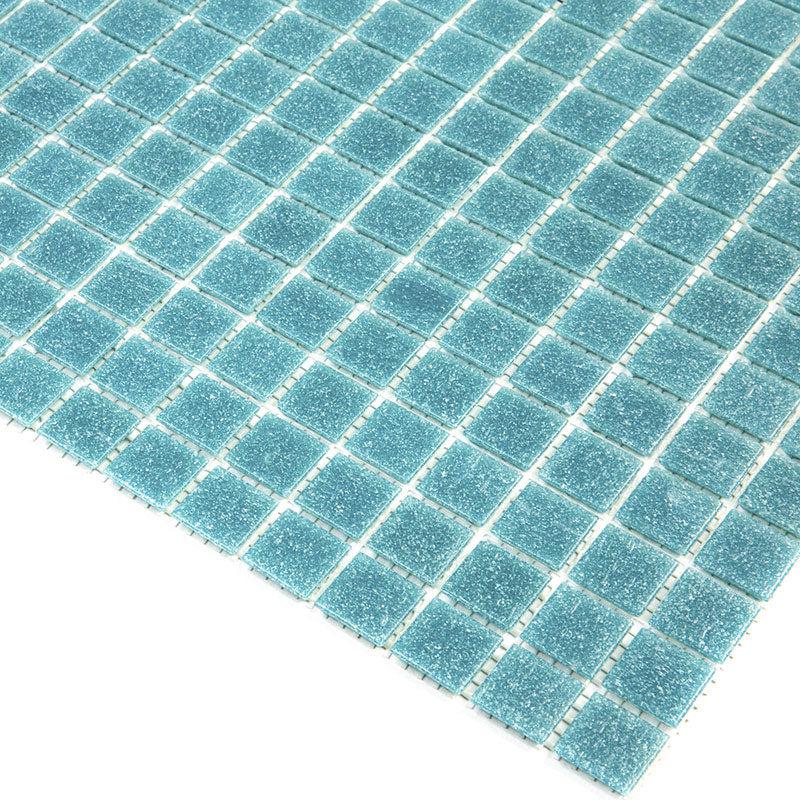 Speckled Turquoise Squares Glass Pool Tile | Tile Club