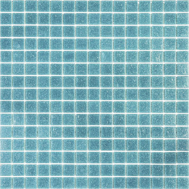 Speckled Turquoise Squares Glass Pool Tile Sample