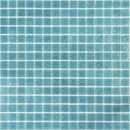 Speckled Turquoise Squares Glass Pool Tile Sample