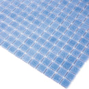 Speckled Periwinkle Blue Squares Glass Pool Tile | Tile Club
