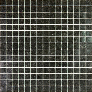 Speckled Black Squares Glass Pool Tile Sample