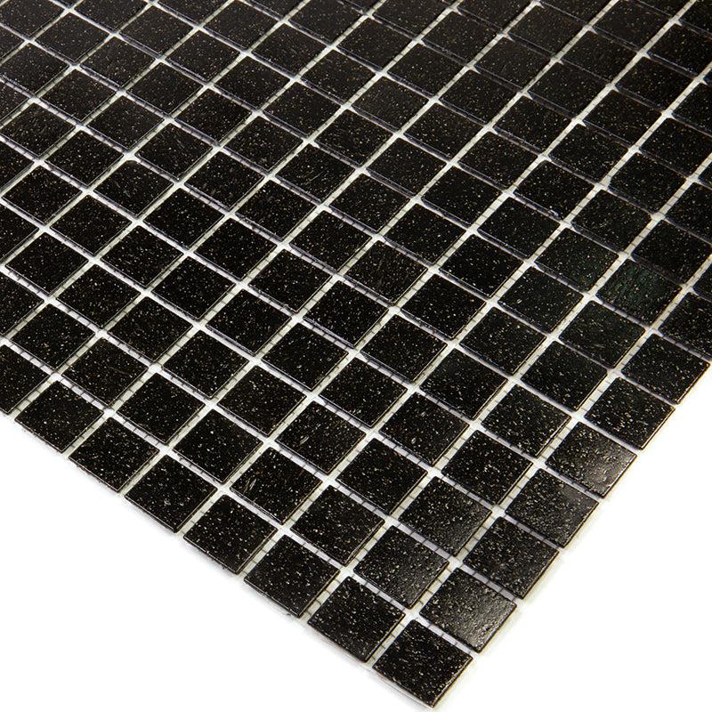 Speckled Black Squares Glass Pool Tile | Tile Club