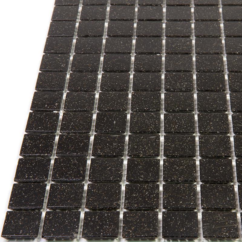 Speckled Black Squares Glass Pool Tile | Tile Club