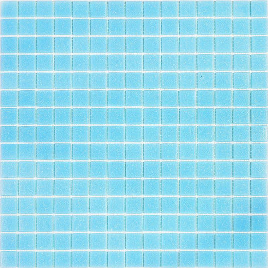 Speckled Blue Squares Glass Pool Tile Sample