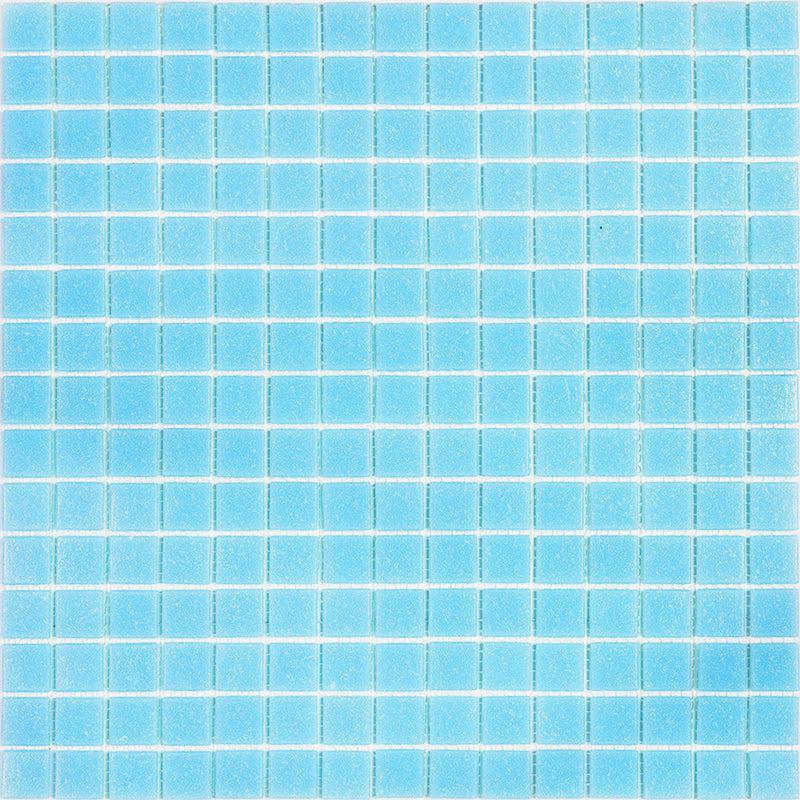 Speckled Blue Squares Glass Pool Tile