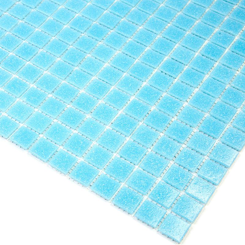 Speckled Blue Squares Glass Pool Tile | Tile Club