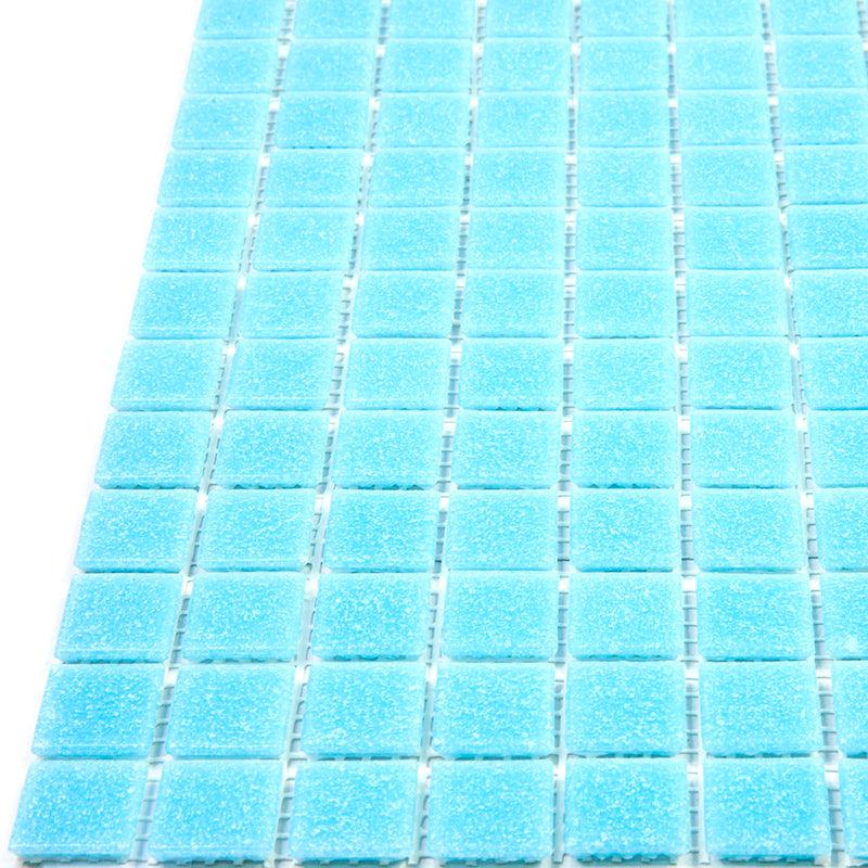 Speckled Blue Squares Glass Pool Tile | Tile Club