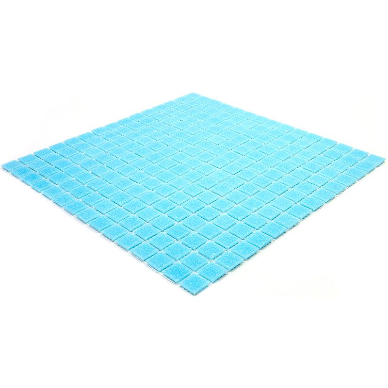 Speckled Blue Squares Glass Pool Tile | Tile Club