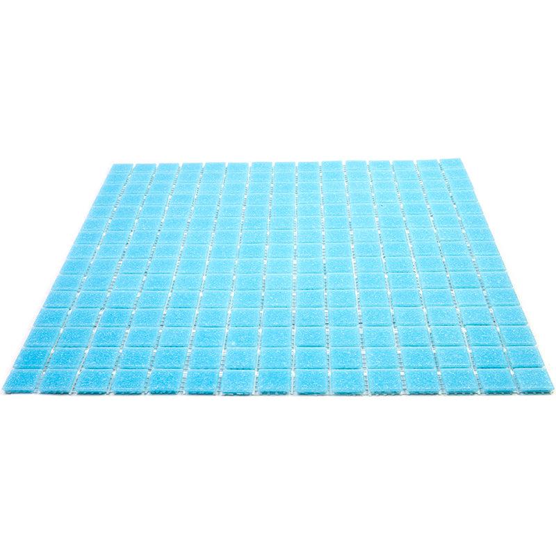 Speckled Blue Squares Glass Pool Tile