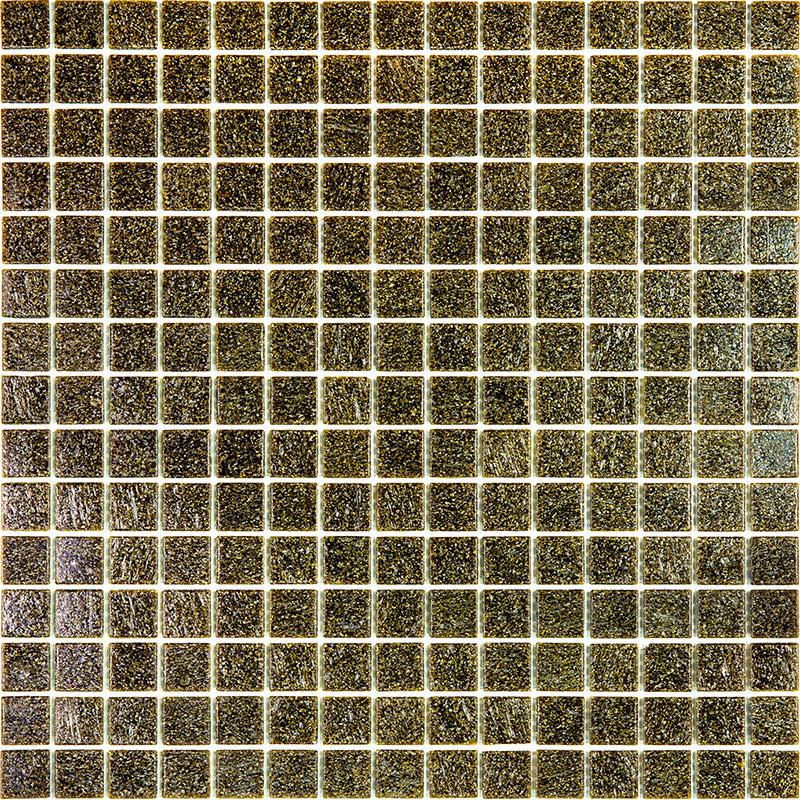 Speckled Caramel Squares Glass Pool Tile Sample