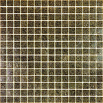 Speckled Caramel Squares Glass Pool Tile