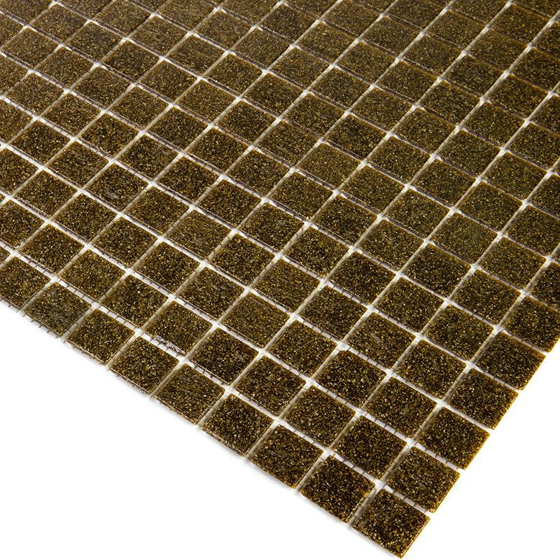 Speckled Caramel Squares Glass Pool Tile | Tile Club