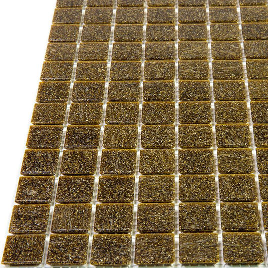 Speckled Caramel Squares Glass Pool Tile | Tile Club