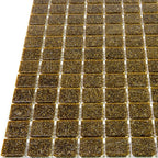 Speckled Caramel Squares Glass Pool Tile | Tile Club