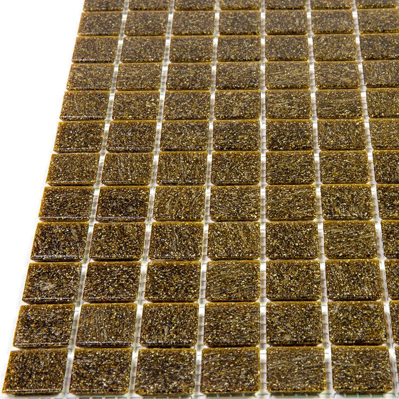 Speckled Caramel Squares Glass Pool Tile | Tile Club