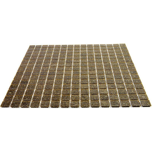 Speckled Caramel Squares Glass Pool Tile | Tile Club