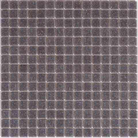 Speckled Charcoal Grey Squares Glass Pool Tile Sample