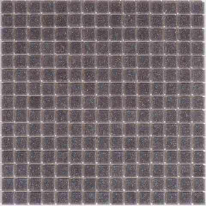 Speckled Charcoal Grey Squares Glass Pool Tile Sample