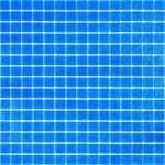 Speckled Cobalt Blue Squares Glass Pool Tile