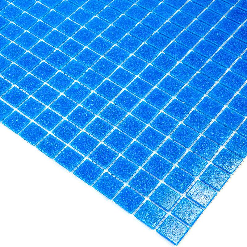 Speckled Cobalt Blue Squares Glass Pool Tile | Tile Club