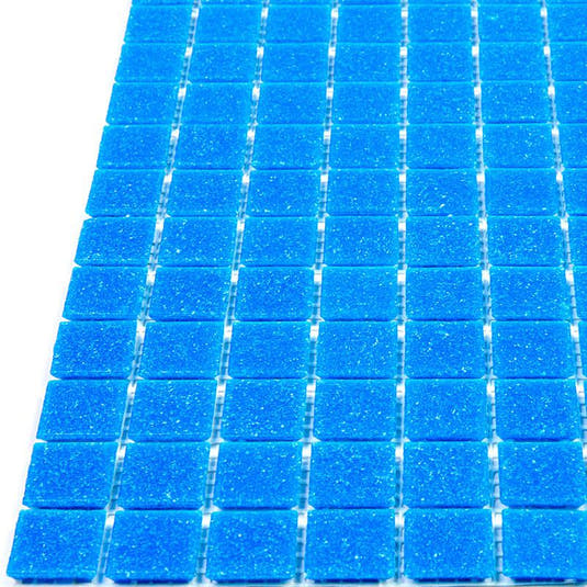 Speckled Cobalt Blue Squares Glass Pool Tile | Tile Club