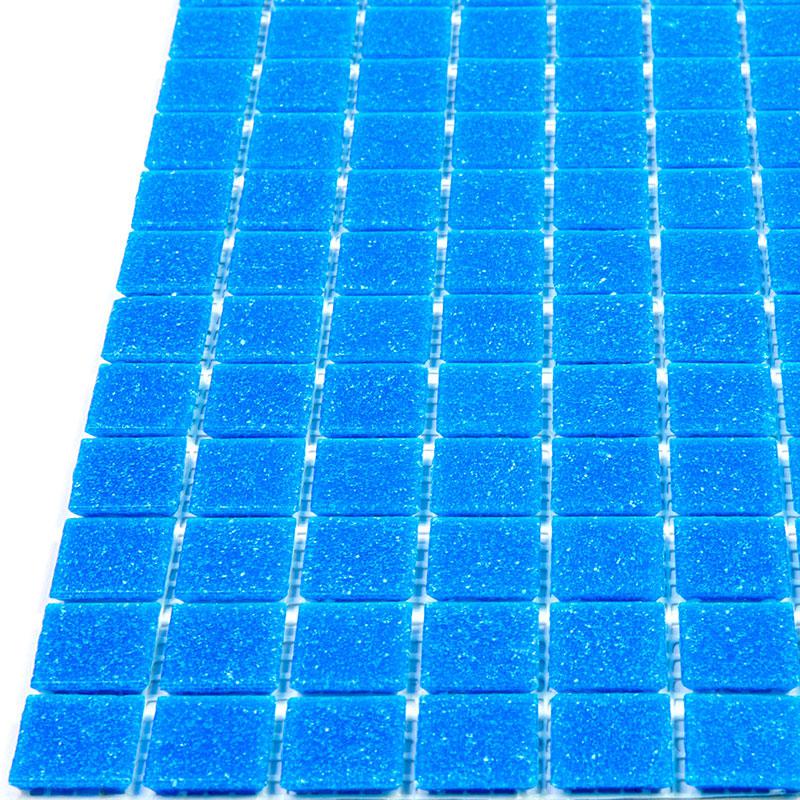 Speckled Cobalt Blue Squares Glass Pool Tile | Tile Club
