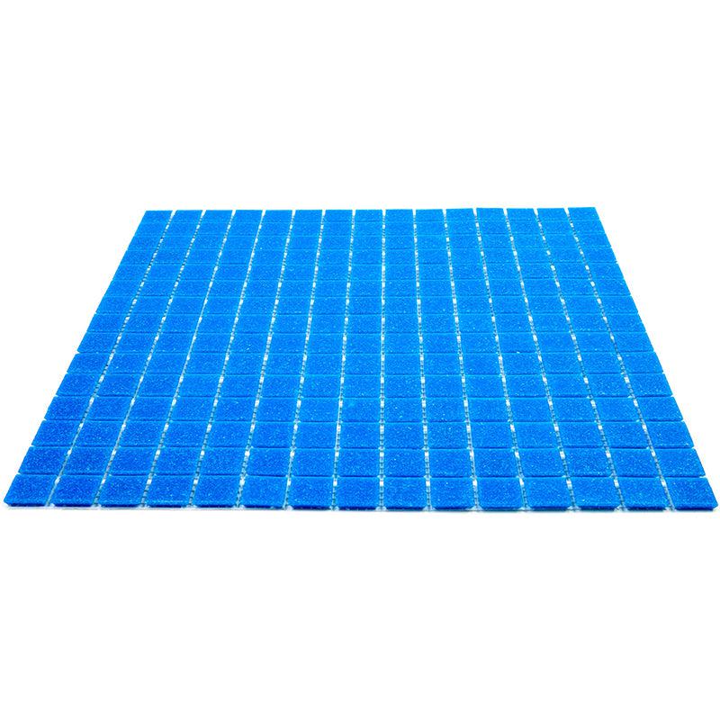 Speckled Cobalt Blue Squares Glass Pool Tile | Tile Club