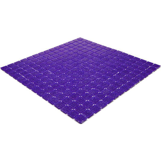 Speckled Deep Blue Squares Glass Pool Tile | Tile Club