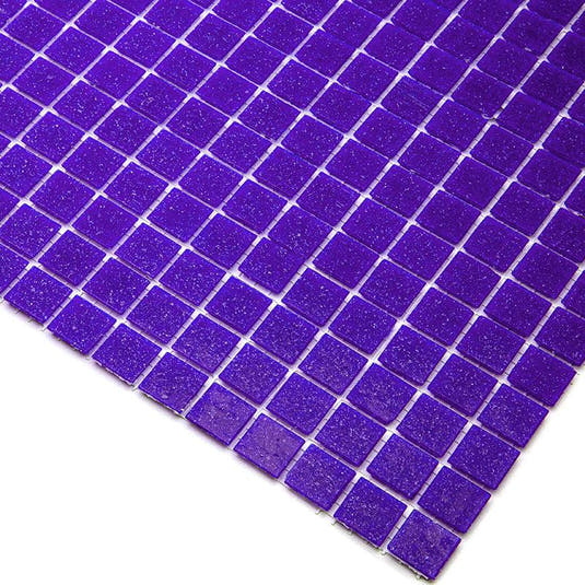 Speckled Deep Blue Squares Glass Pool Tile | Tile Club