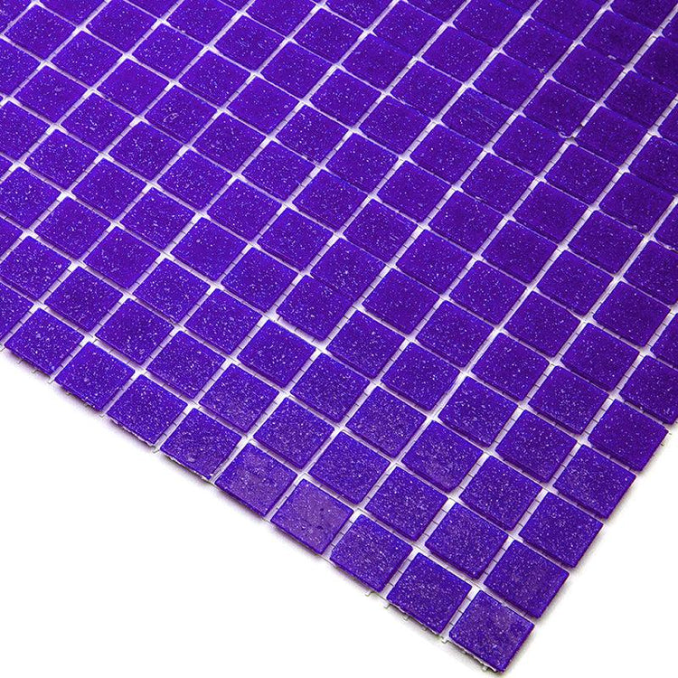 Speckled Deep Blue Squares Glass Pool Tile | Tile Club