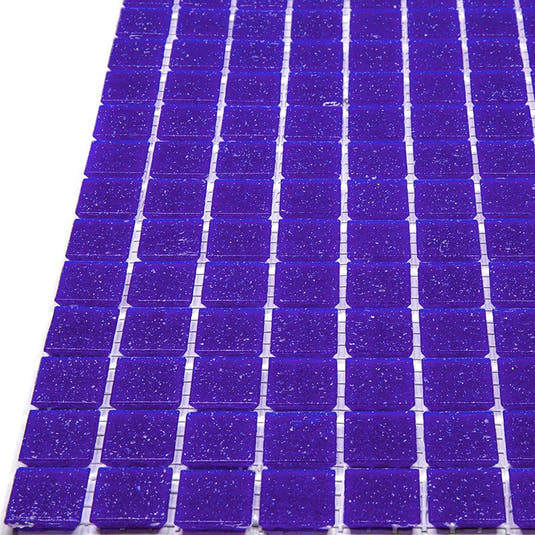 Speckled Deep Blue Squares Glass Pool Tile | Tile Club