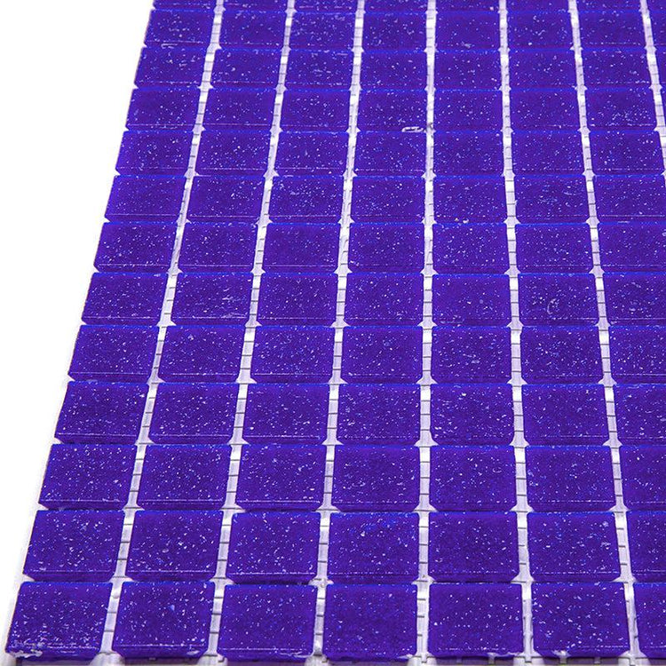 Speckled Deep Blue Squares Glass Pool Tile | Tile Club