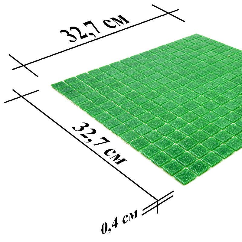 Speckled Emerald Green Squares Glass Pool Tile | Tile Club