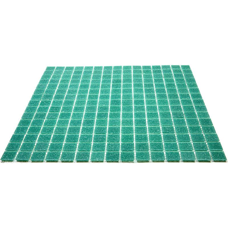 Speckled Jade Green Squares Glass Pool Tile