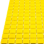 Lemon Yellow Squares Glass Pool Tile | Tile Club
