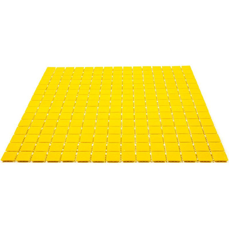 Lemon Yellow Squares Glass Pool Tile | Tile Club
