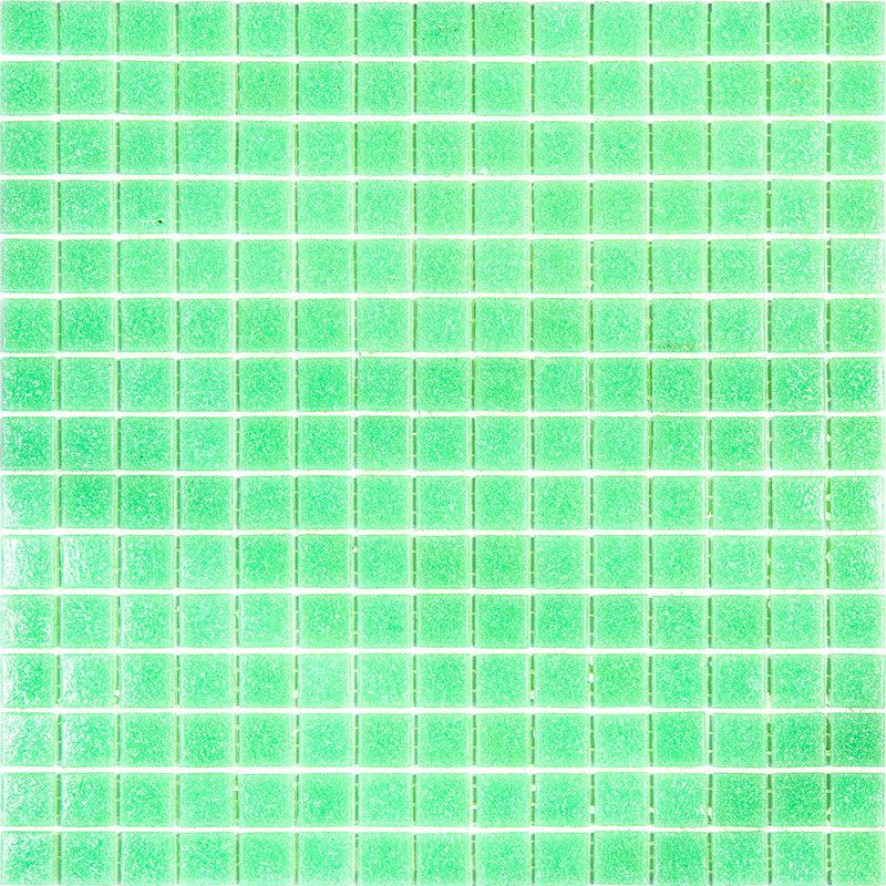 Speckled Lime Green Glossy Squares Glass Pool Tile