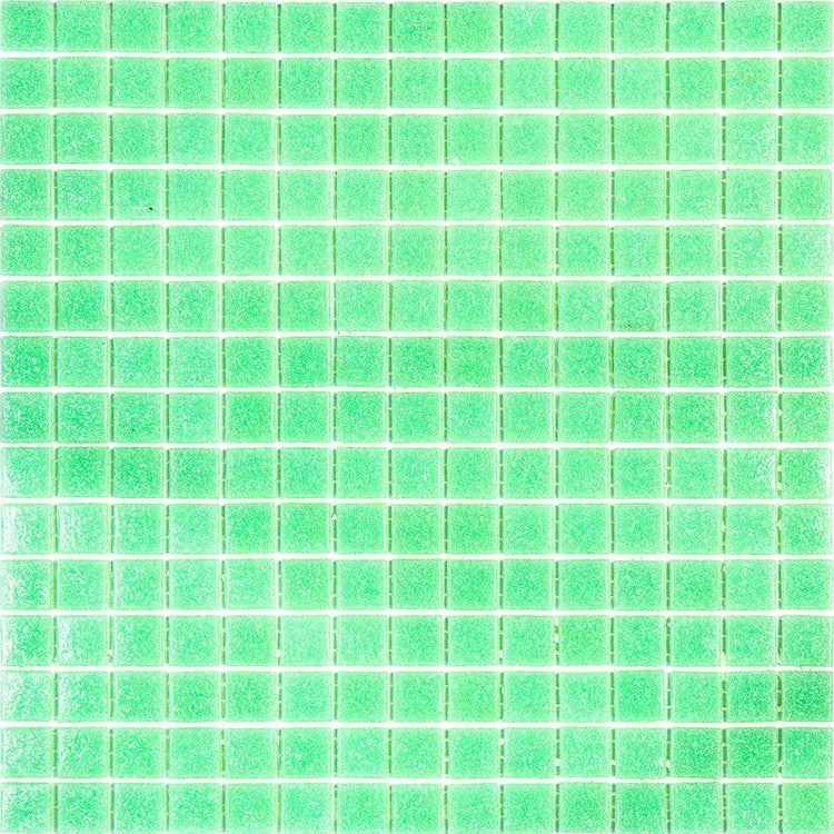 Speckled Lime Green Glossy Squares Glass Pool Tile